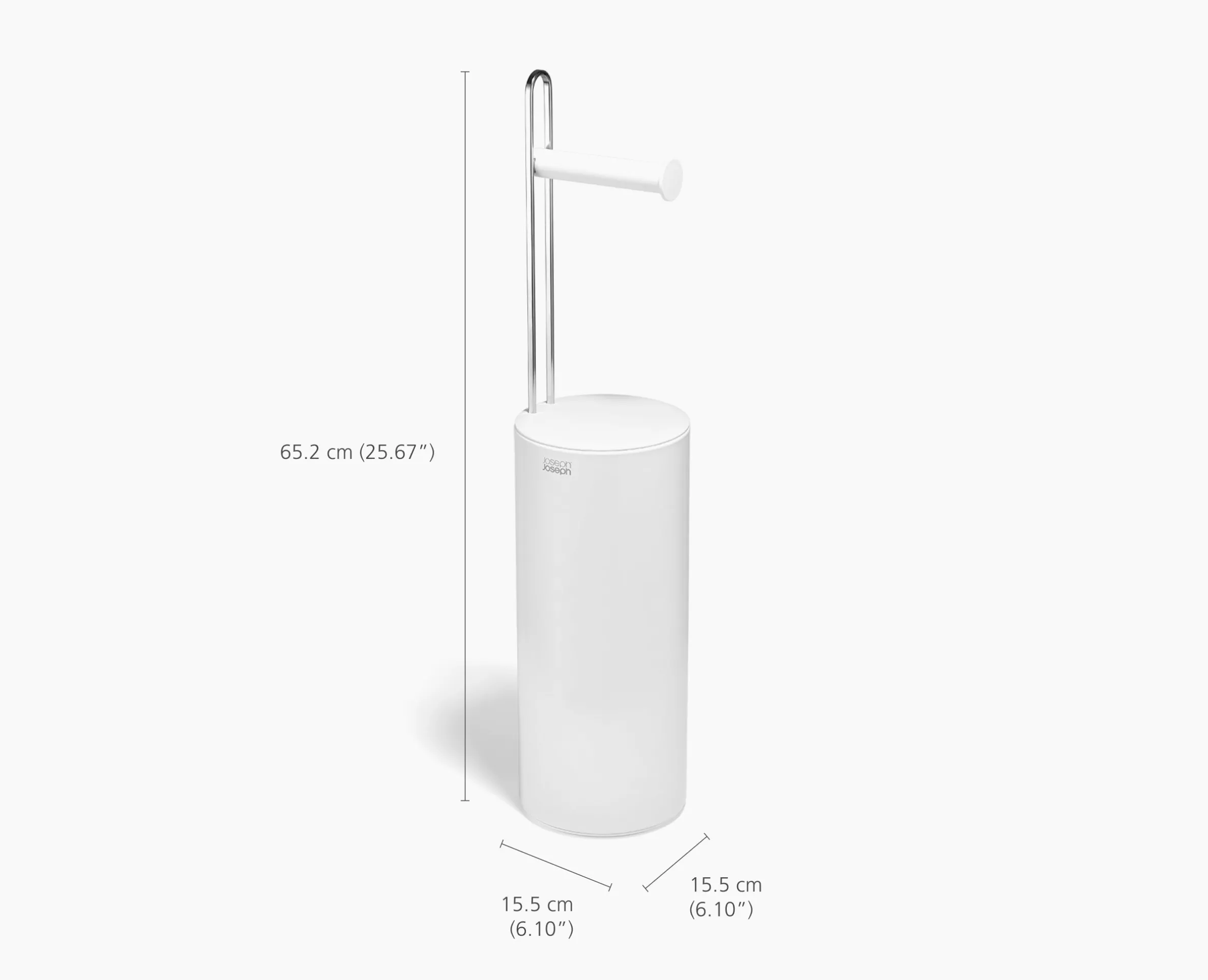 Rangement pour Papier Toilette avec Dérouleur Blanc EasyStore™
