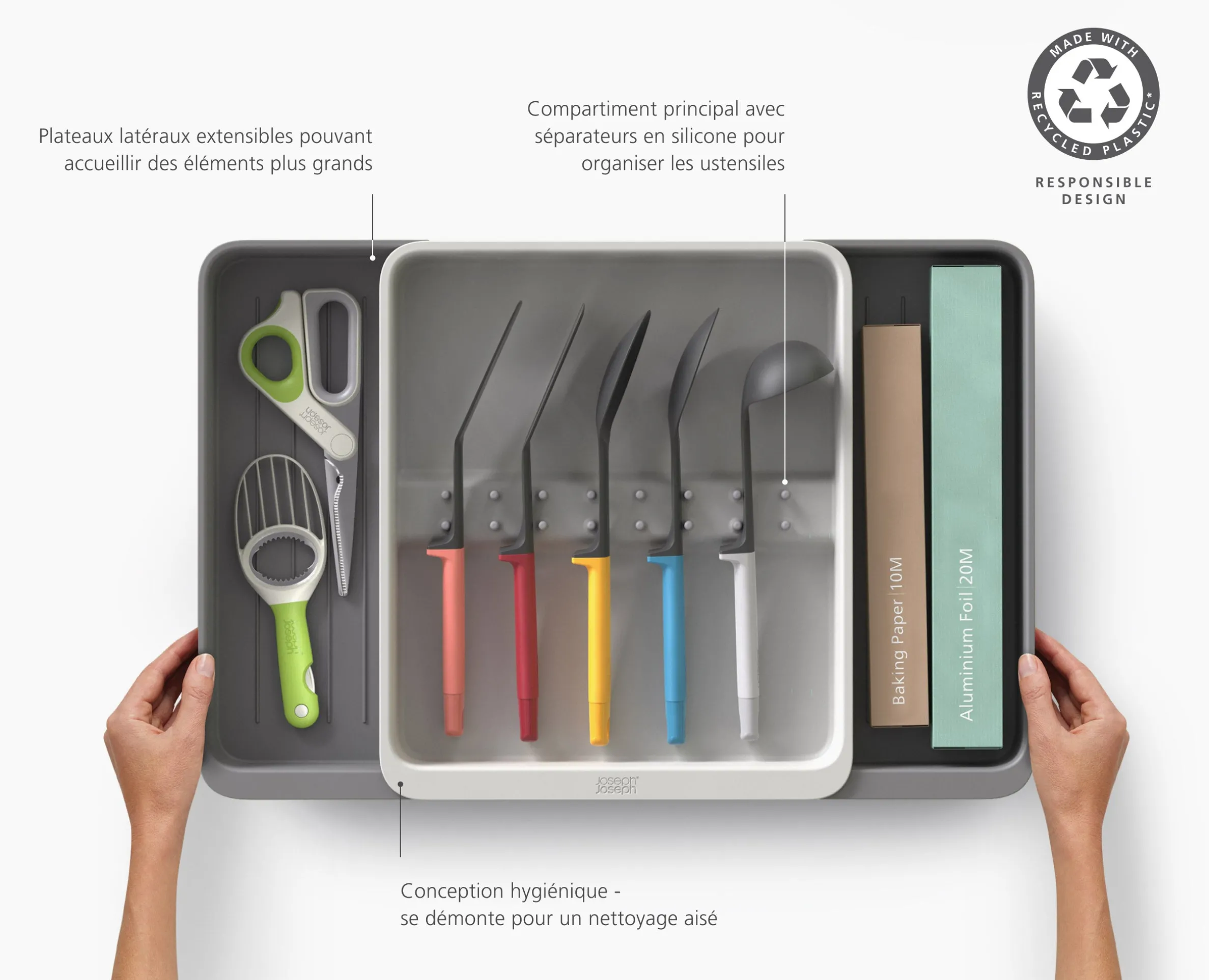 Range-Ustensiles de Cuisine Extensible et Recyclé Drawerstore™
