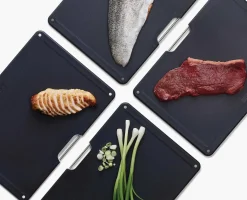Set de 4 Planches à Découper avec Étui en Inox Or Rose Folio™