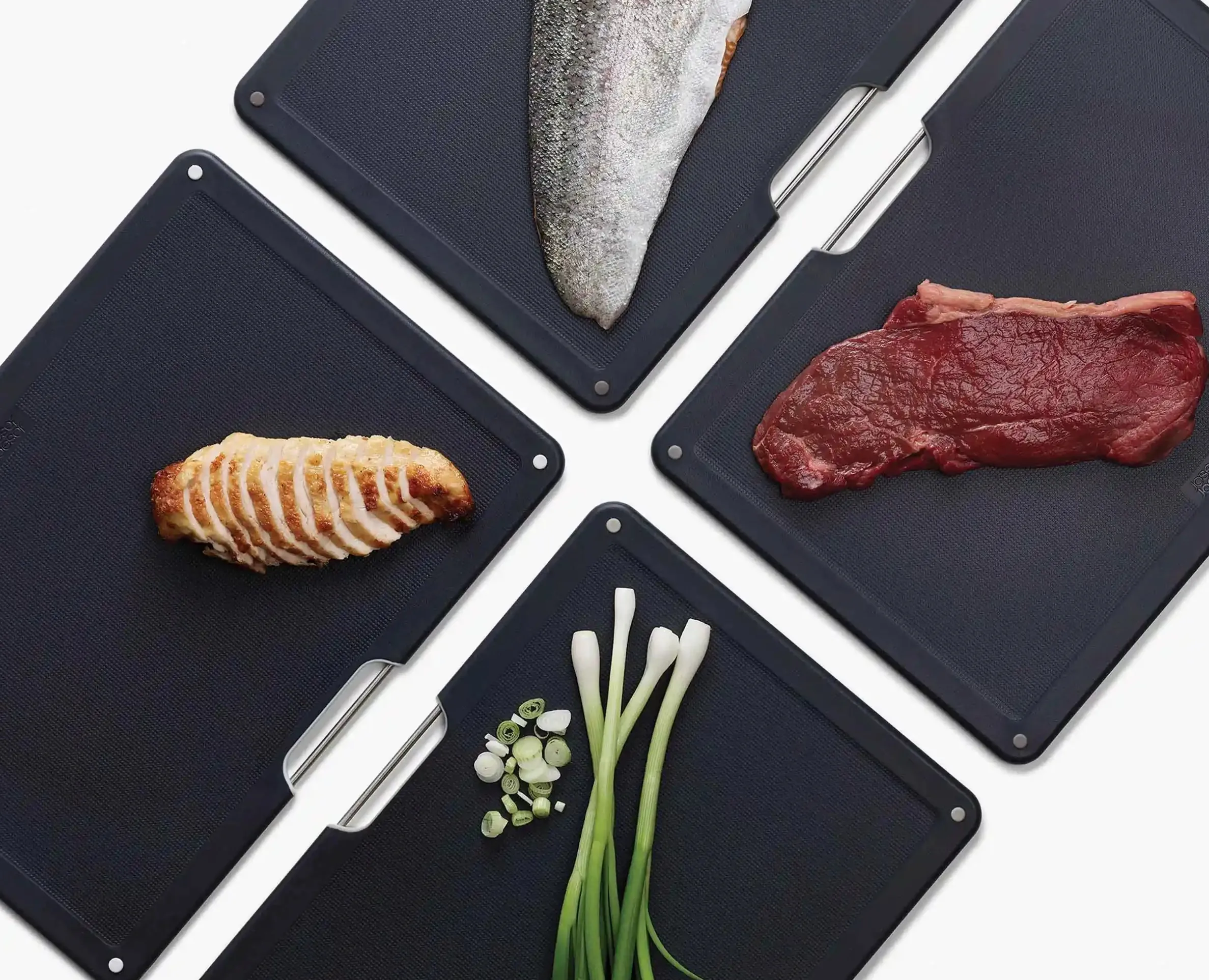 Set de 4 Planches à Découper avec Étui en Inox Or Rose Folio™