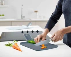 Set 2 Planches à Découper Pliables Bleu Chop2Pot™