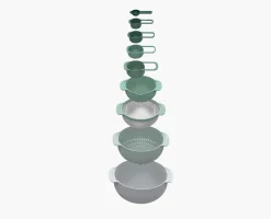 Set Compact de 9 Bols Mélangeurs Empilables en Vert Nest™ 9 Plus - Éditions