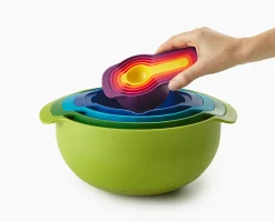 Set Compact de 9 Bols Mélangeurs Empilables en Multicolore Nest™ 9 Plus