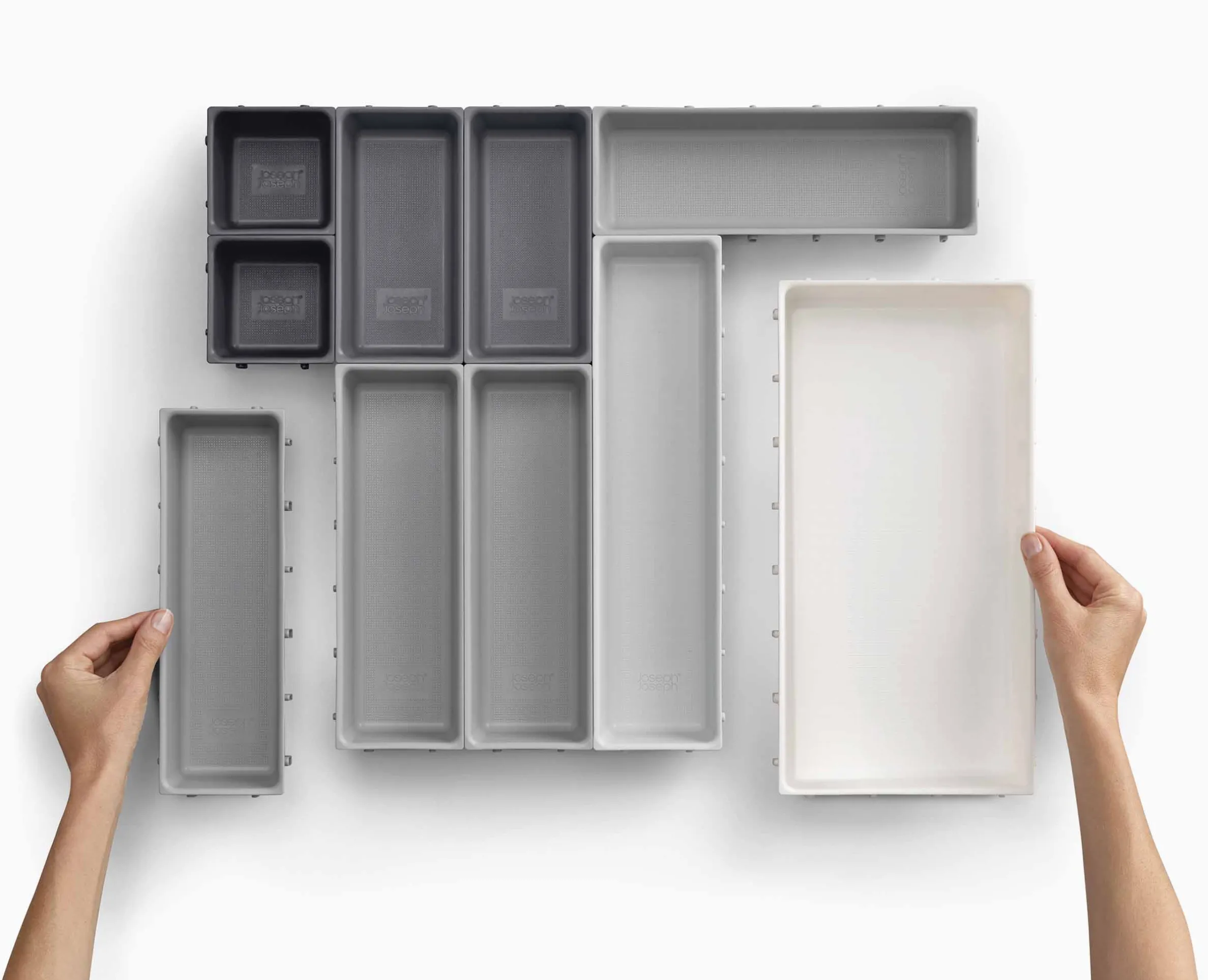 Set Compartiment de Rangement 10 pièces en Gris Blox™