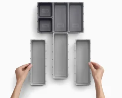 Set Compartiment de Rangement 7 pièces en Gris Blox™