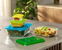 Set de 4 Boites de Conservation en Verre Nest™ Glass