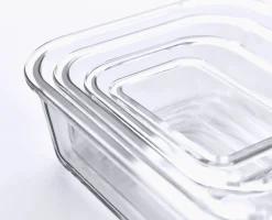 Set de 4 Boites de Conservation en Verre Nest™ Glass