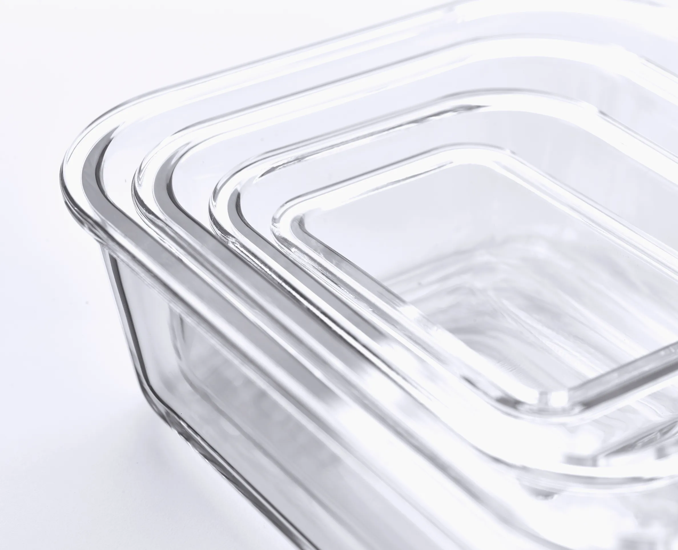Set de 4 Boites de Conservation en Verre Nest™ Glass