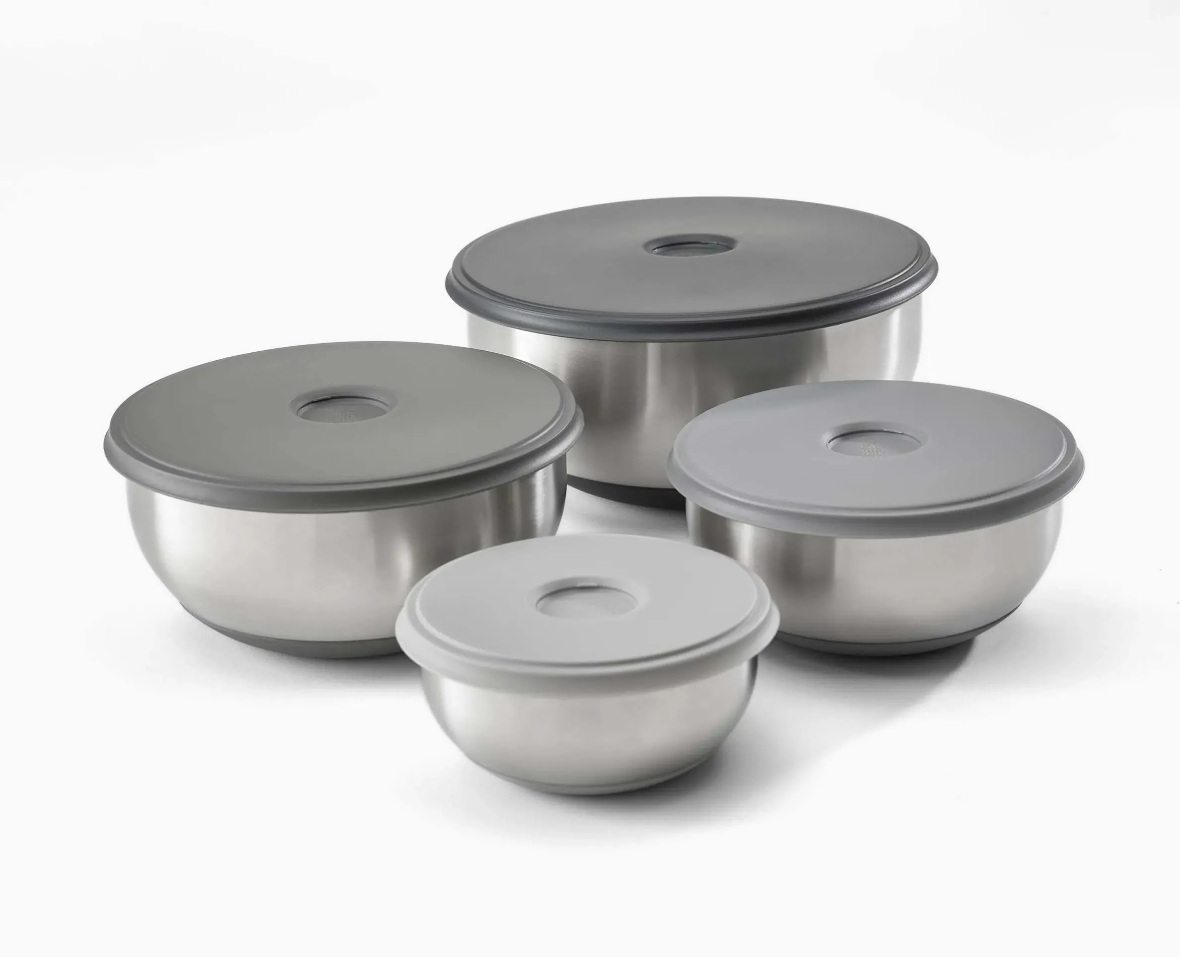 Set de 4 Bols Mélangeurs en Inox Nest™ Prep&Store