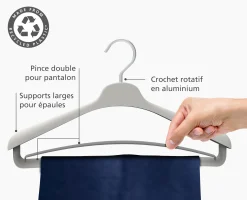 Set de 2 cintres écrus pour costumes et manteaux Orderly™