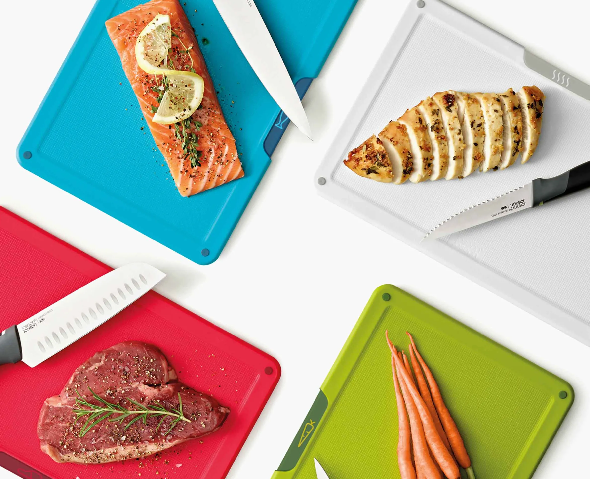 Set de 4 Couteaux et 4 Planches à Découper Multicolore Folio™ Icon Plus