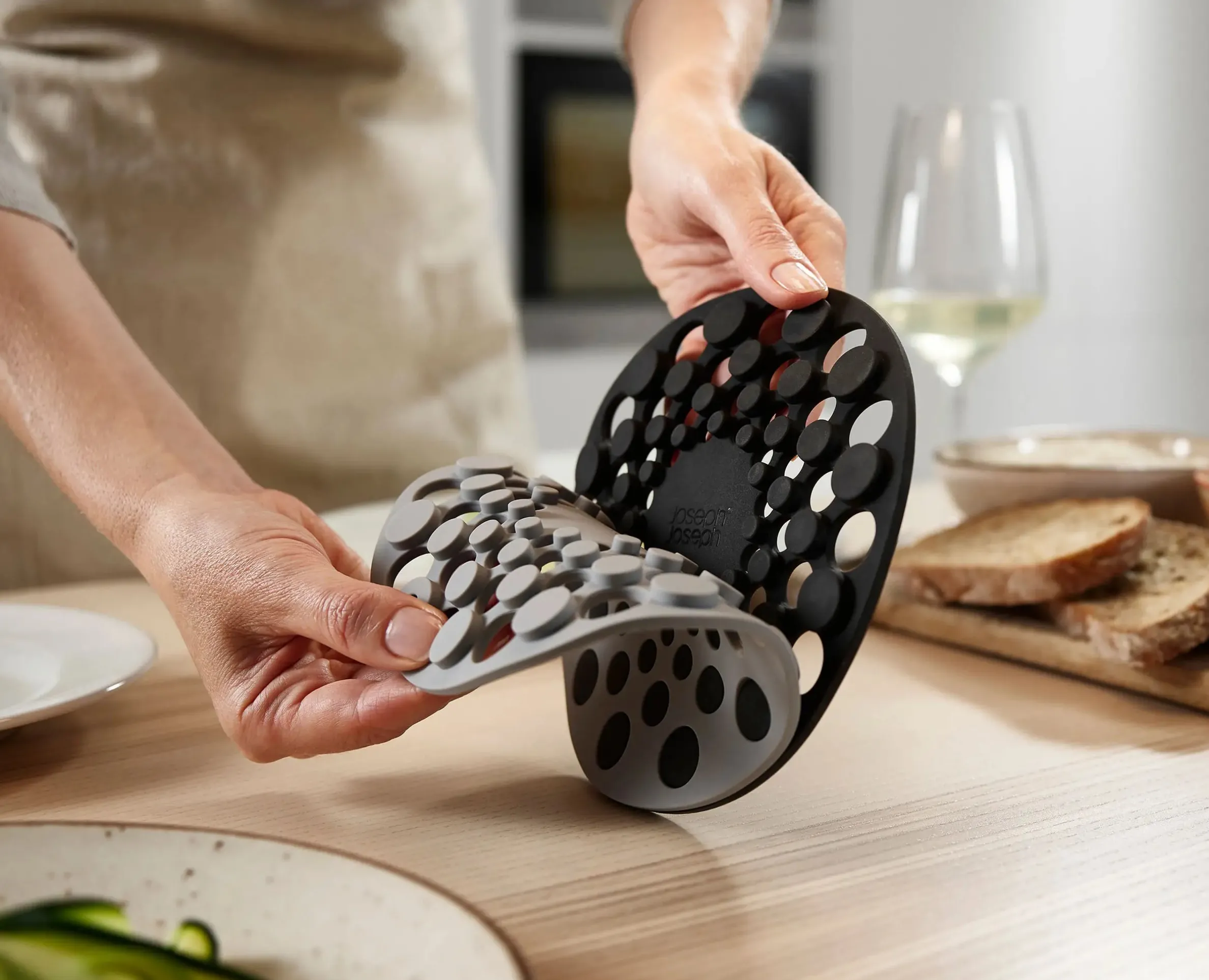 Set de 2 Dessous-de-Plat Gris en Silicone Spot-On™