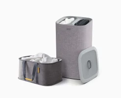 Set de 2 paniers à linge avec Tota 60L et Hold-All 35L Gris