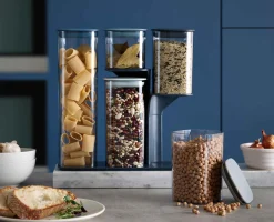 Set de 5 pots de Rangement avec Support en Bleu Podium™ - Éditions