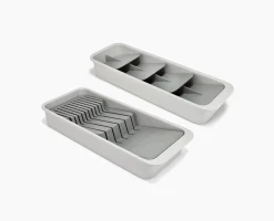 Set de 2 Range-Couverts et de Couteaux Compacts à Plusieurs Niveaux Drawerstore™