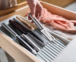Set de 2 Range-Couverts et de Couteaux Compacts à Plusieurs Niveaux Drawerstore™