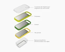 Set de 3 râpes avec conteneur Multi-Grate & Store™