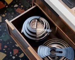 Set de Casseroles avec Porte-Couvercles Bleu Space