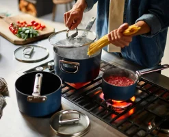 Set de Casseroles avec Porte-Couvercles Bleu Space
