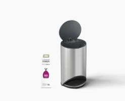 Set De Démarrage Arc™ 10L Pour Poubelle À Pédale En Acier Inoxydable, Ouverture Facile