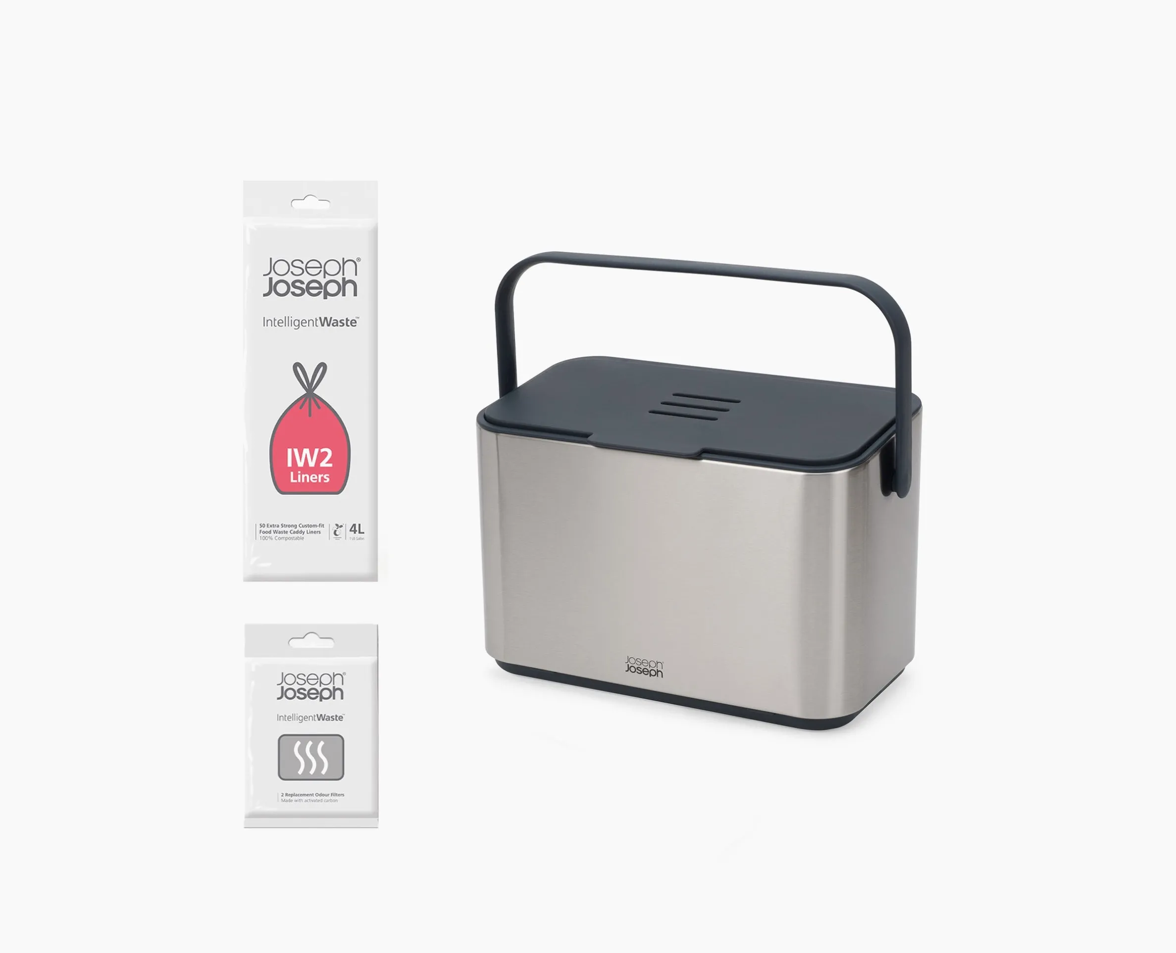 Set De Démarrage Collect™ 4L Pour Bac À Déchets Alimentaires En Acier Inoxydable