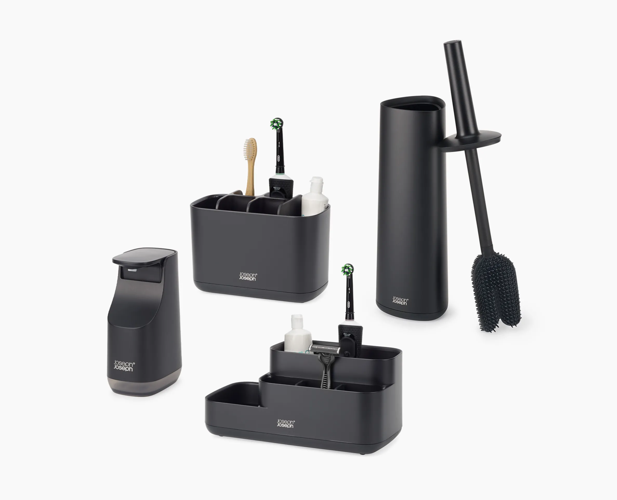 Set De Salle De Bain Noir Mat