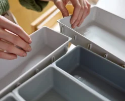 Set d'Organisateurs de Tiroir Modulaires de 10 pièces Pierre Foncé Blox™