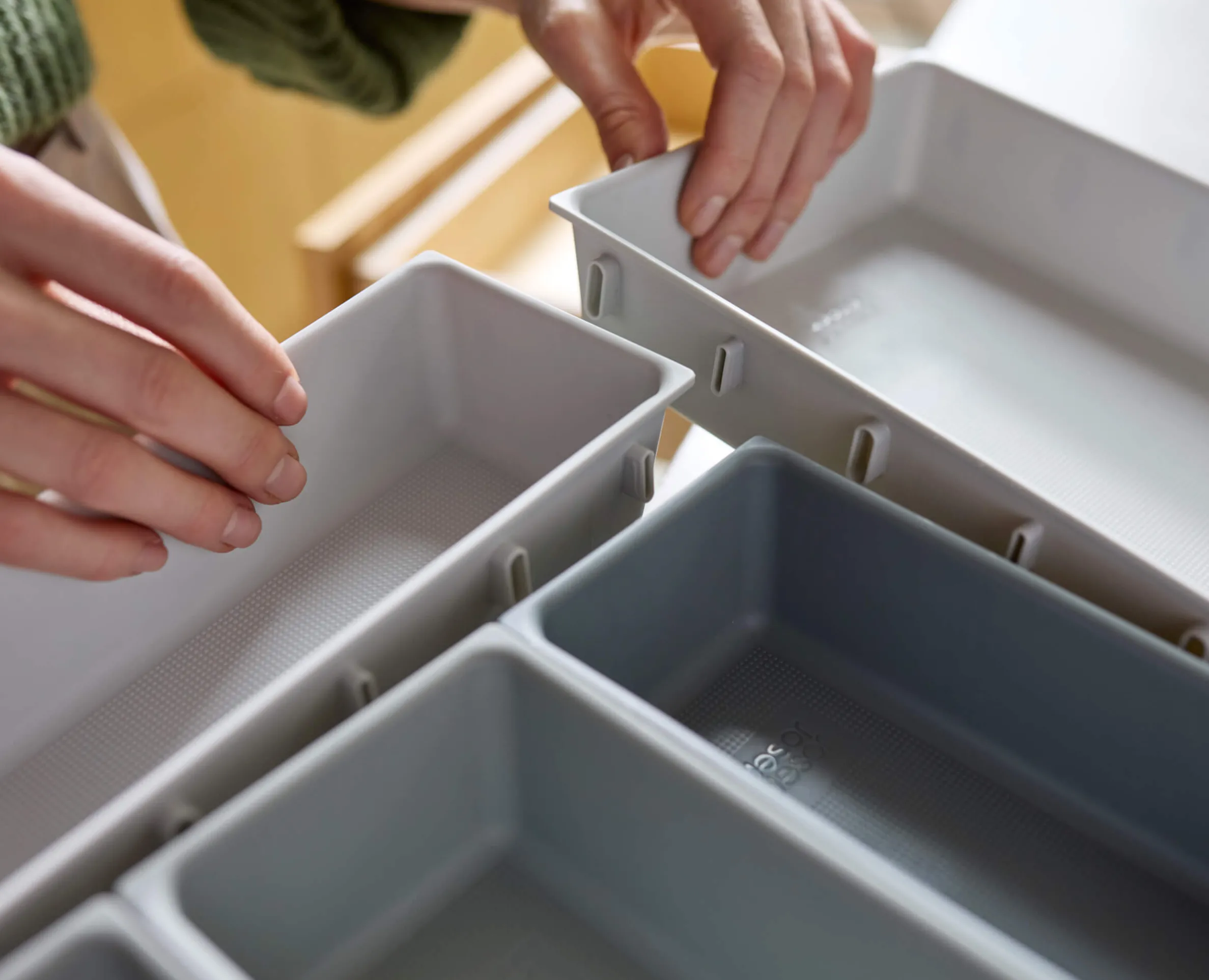 Set d'Organisateurs de Tiroir Modulaires de 10 pièces Pierre Foncé Blox™