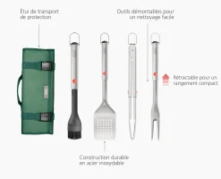 Set d'Outils de BBQ Rétractables avec Étui GrillOut™