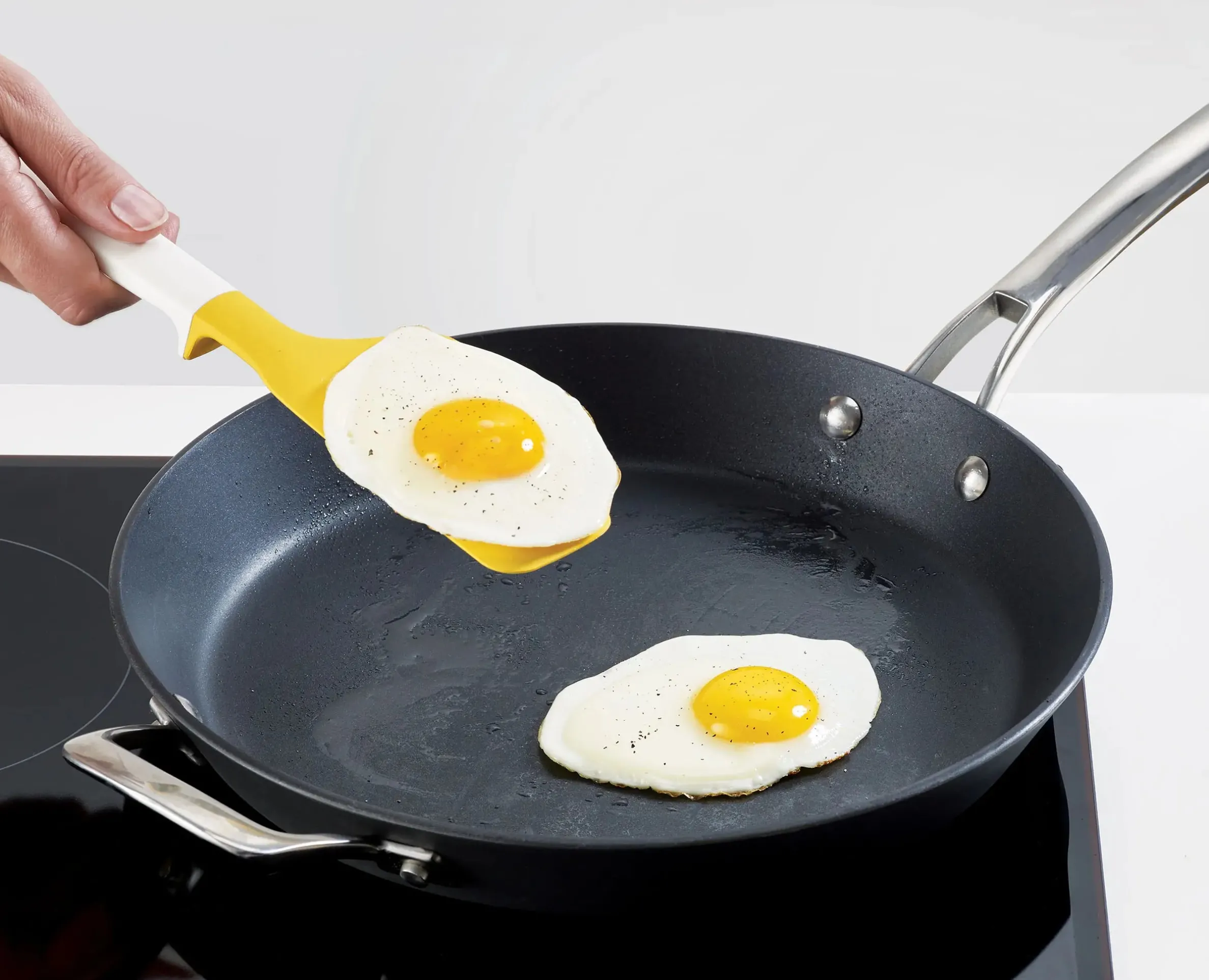Spatule à Œuf Multifonction en Silicone Jaune Elevate™
