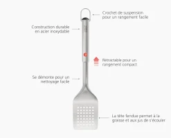 Spatule de Barbecue Rétractable en Inox GrillOut™
