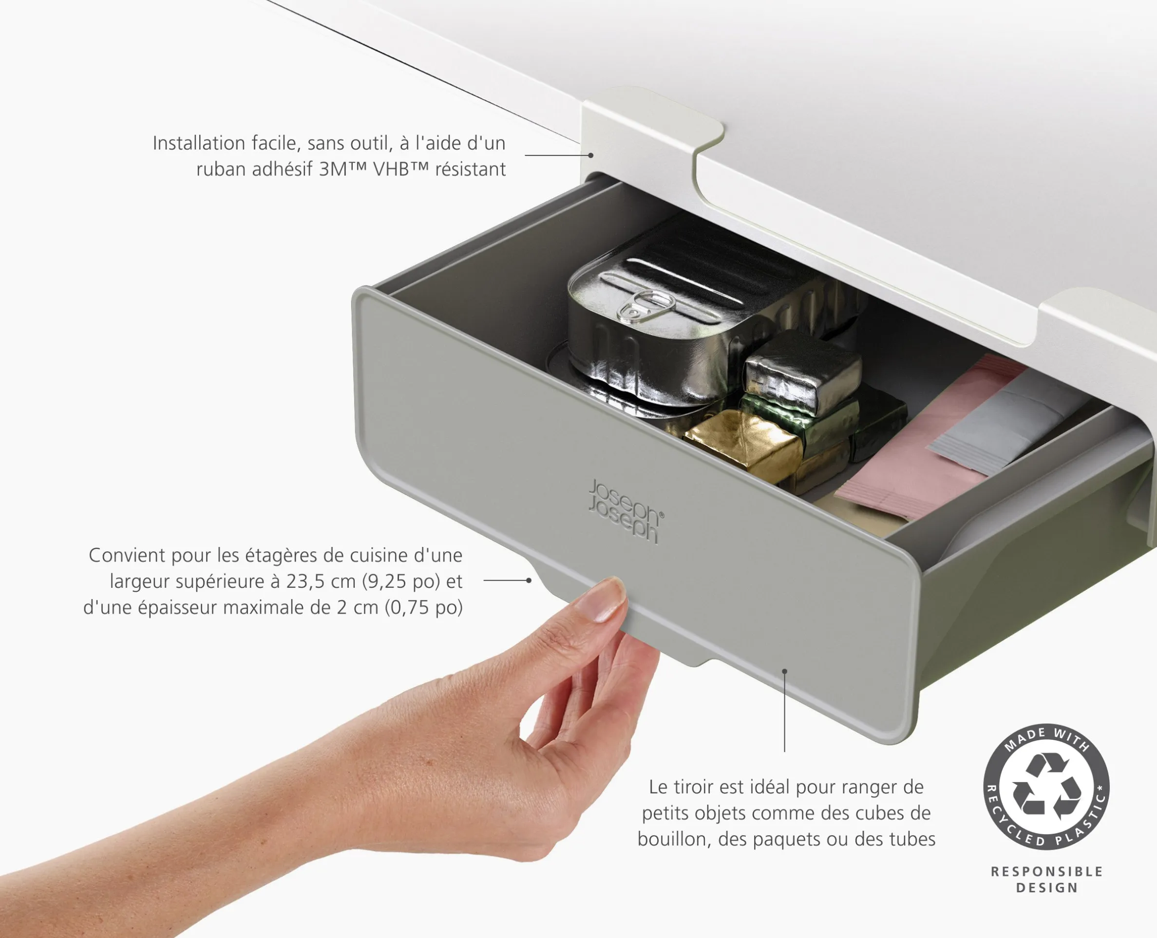 Tiroir Sous Étagère Recyclé Cupboardstore™